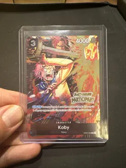Koby Online Regional 2023 Participant OP02-098 Tournament Promo One Piece Card - Image 1