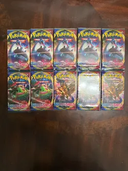 Pokemon TCG Sword and Shield Base Set Booster pack Lot of 10 - Factory Sealed - Image 1