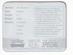 Mewtwo Pokemon Stadium Action 3D'S 2000 Lenticular - 50/50 LP - Image 2