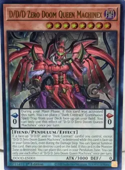 Yugioh! D/D/D Zero Doom Queen Machinex - DOOD-EN003 - Ultra Rare - 1st Edition N - Image 1
