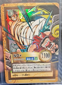 BANDAI One Piece Hyper Battle C365 LUFFY RODGERS HOLO FOIL SCARCE EARLY CARD - Image 1