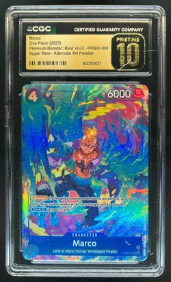 2025 One Piece The Best Vol. 2 Marco Promo Alternate Art #PRB02-008 CGC 10 - Image 1