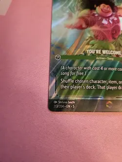 Disney Lorcana You're Welcome (Enchanted) Shimmering Skies 213/204 N/M - Image 2