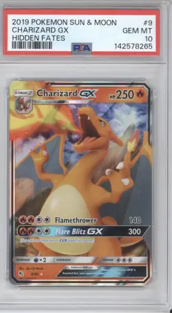 Pokemon Card Charizard GX 9/68 Ultra Rare Hidden Fates PSA 10 GEM MINT - Image 1