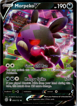 Morpeko V - 095/172 - Pokemon Brilliant Stars Sword & Shield Ultra Rare Card NM - Image 1