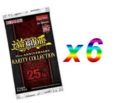 6 x YuGiOh 25th Anniversary Rarity Collection Booster 5 Cards Per Pack Sealed - Image 1
