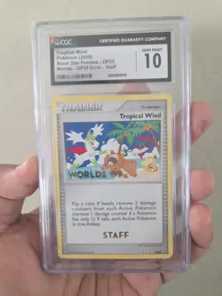 CGC 10 Tropical Wind Staff 2009 DP25 Promo Pokemon Card Gem Mint POP 2 - Image 1