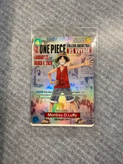 ONE PIECE Monkey D. Luffy US Voyage - Univ. of Illinois Basketball Promo Card - Image 4