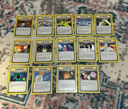 ORIGINAL ( 1999 ) WOTC POKEMON CARDS X 14 - GYM HEROES TRAINER CARDS - EX COND - Image 1