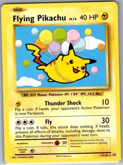 Flying Pikachu 110/108 Non Holo XY - Evolutions - Pokemon Card - NM - Image 1