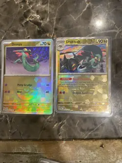 Pokemon TCG Prismatic Evolutions Pokeball Pattern Cards Dreepy And Drakloak - Image 1