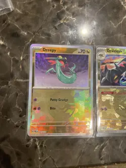 Pokemon TCG Prismatic Evolutions Pokeball Pattern Cards Dreepy And Drakloak - Image 3