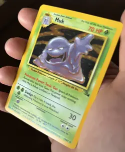 Pokemon TCG Muk Unlimited Jungle Holo Rare Card 13/62 Fossil - Image 1