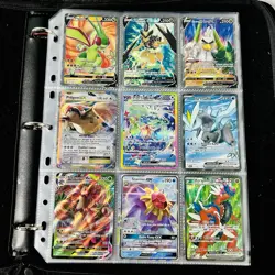 Huge Binder Collection Lot of 170+ Pokemon Cards Mixed Holo Full Art LP/NM Gift - Image 1