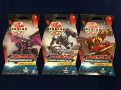Lot Of 3 Bakugan Battle Planet Brawlers Resurgence Booster Packs 30 Cards Total - Image 1