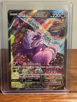 Pokemon Galarian Slowking V Full Art Ultra Rare 179/198 Chilling Reign Holo Card - Image 1