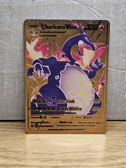 Charizard VMAX Gigantamax SV 107/SV 122 Gold Foil Fan Art Pokemon Card - Image 1