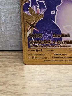 Charizard VMAX Gigantamax SV 107/SV 122 Gold Foil Fan Art Pokemon Card - Image 5