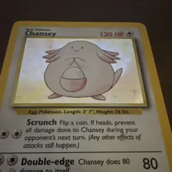 Pokemon TCG Chansey Base Set Holo Rare 120HP 3/102 Nintendo Pokemon Card - LP - Image 4