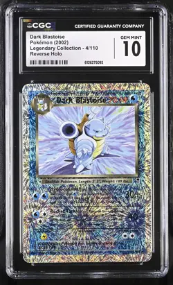 CGC 10 Dark Blastoise Legendary (Collection) 4/110 Reverse Holo Pokemon Card - Image 1