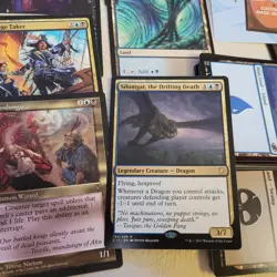 BLACK 'n' BLUE DRAGON Rare ***WIZARDS*** TRIBAL COMMANDER DECK OF 100 MTG Cards - Image 1