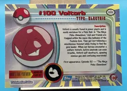 VOLTORB #100 Holo Foil 1999 Pokemon Topps Series 1 TV Animation Edition Card - Image 2