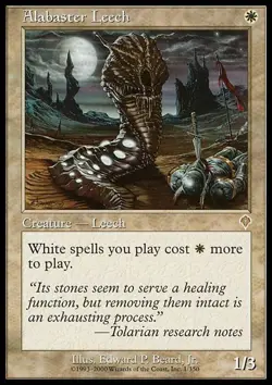 1x Alabaster Leech - Foil Light Play, English Invasion MTG Magic - Image 1
