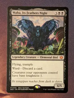 MTG - Maha, Its Feathers Night - BLB (NM+) - Image 1