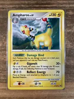 Pokemon Platinum Edition Holo Rare Card - Ampharos 1/127 - Image 1