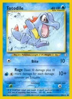 Totodile 80/111 Neo Genesis Pokemon Card LP - Image 1