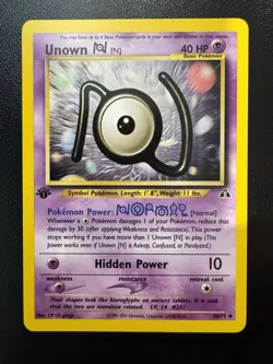 Unown N 50/75 Neo Discovery 1st Edition Uncommon Pokemon Card - Image 1