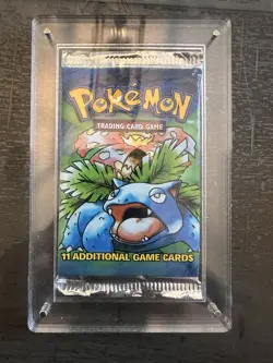 1999 HEAVY Pokemon Base Set Booster Pack Sealed Wizards of the Coast (Venusaur) - Image 3