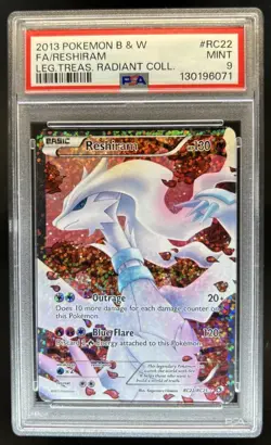 2013 Pokemon Black & White Legendary Treasures Reshiram Radiant #RC22 PSA 9 - Image 1