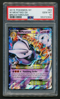 M Mewtwo EX 63/162 Holo Rare Pokemon 2015 Breakthrough PSA 10 GEM MINT - Image 1