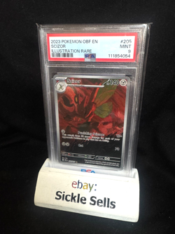 Scizor 205/197 Illustration Rare Pokemon Obf En-Obsidian Flames 2023 PSA 9 NM-MT - Image 1