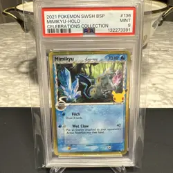 Mimikyu SWSH136 Pokemon Celebrations Promo 25th PSA Mint 9 🔥🔥🔥🔥 - Image 1