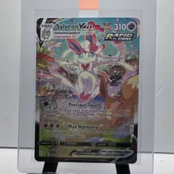 Pokemon Sylveon VMAX Rapid Strike Secret Rare 212/203 Evolving Skies 310 HP - Image 1