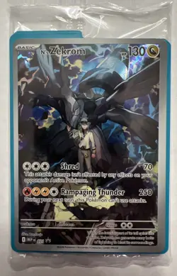 Pokemon TCG N's Zekrom 031 Ascensed Heroes Promo Pokemon Center Stamped Sealed - Image 1