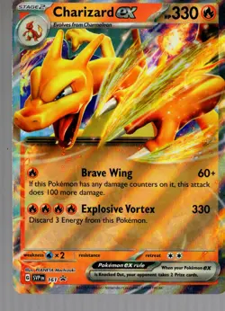 Charizard Ex Black Star Promo 161 - Pokemon - Scarlet and Violet Promos DAMAGED - Image 1