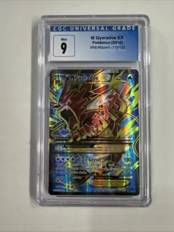 2016 POKEMON XY BREAKPOINT #115 FULL ART/M GYARADOS EX CGC 9 Blue label - Image 1