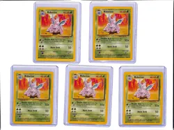 (5) Lot 1999 Pokemon Game Base Set Nidorino #37/102 - Image 1