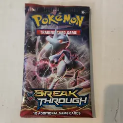 Pokemon BREAKthrough Booster Pack 10 Cards English Mega Mewtwo X - Image 1