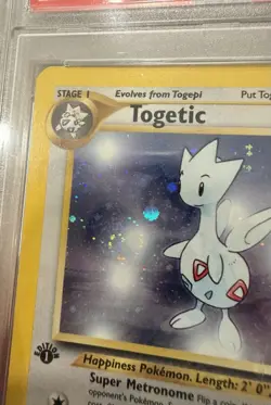Pokemon 2000 Togetic 1st Edition Holo Rare 16/111 Neo Genesis *Swirl* PSA 9 - Image 2