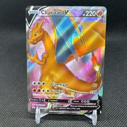 Pokemon TCG Charizard v Black Star Promo SWSH050 Holo Card NM Condition - Image 1