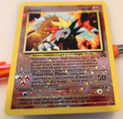 Entei Pokemon Card 2001 Holo Rare #34 Never Played - Image 3