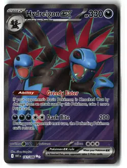 Hydreigon ex ⭐ 161/086 Holo Ultra Rare White Flare 2025 Pokemon NM - Image 1