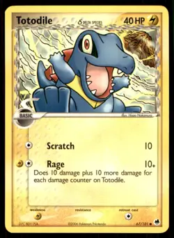 2006 EX - Dragon Frontiers Totodile Basic/Common #67 - Image 1