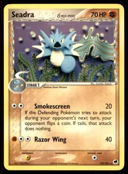2006 EX - Dragon Frontiers Seadra Stage 1/Rare #22 - Image 1