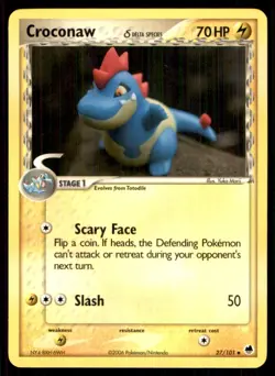 2006 EX - Dragon Frontiers Croconaw Stage 1/Uncommon #27 - Image 1