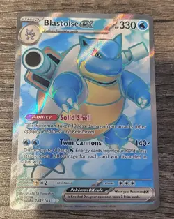 Blastoise EX#184/165 ULTRA RARE FULL ART NEAR MINT ~ Pokemon Scarlet/Violet:151 - Image 1